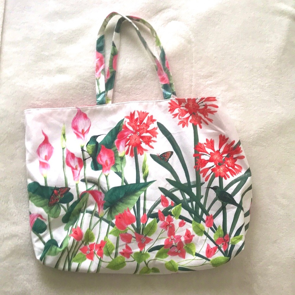 Floral tote bag